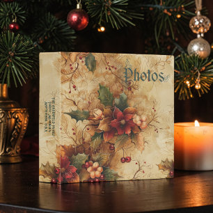 Victorian Christmas Floral Photo Album Binder