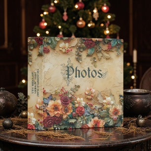 Victorian Christmas Floral Photo Album Binder