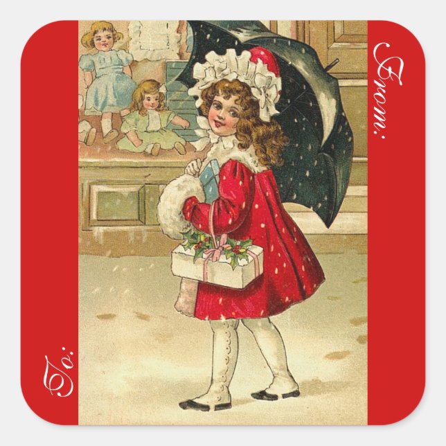 Victorian Christmas Gift Tag (Front)