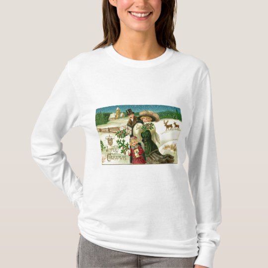 Victorian Christmas Greeting T-Shirt