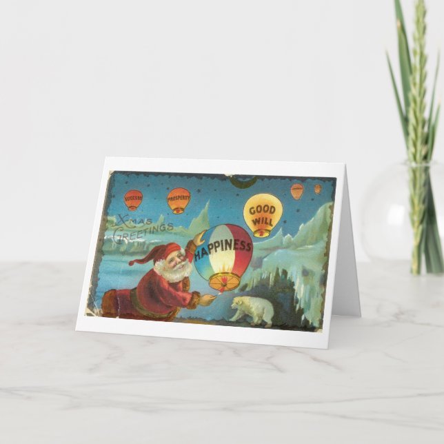 Victorian Christmas Greetings Holiday Card (Front)