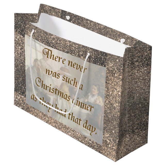 Victorian Christmas Large Gift Bag (Front Angled)