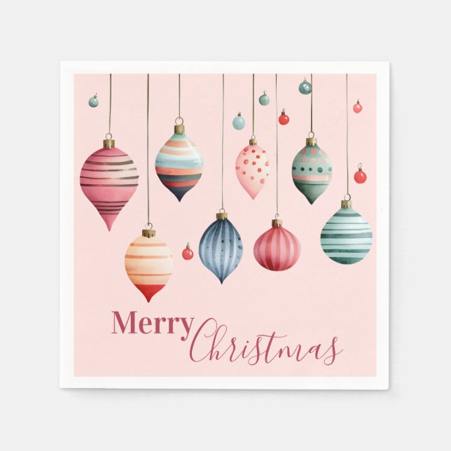 Victorian Christmas Ornaments Kitchen   Napkin (Front)