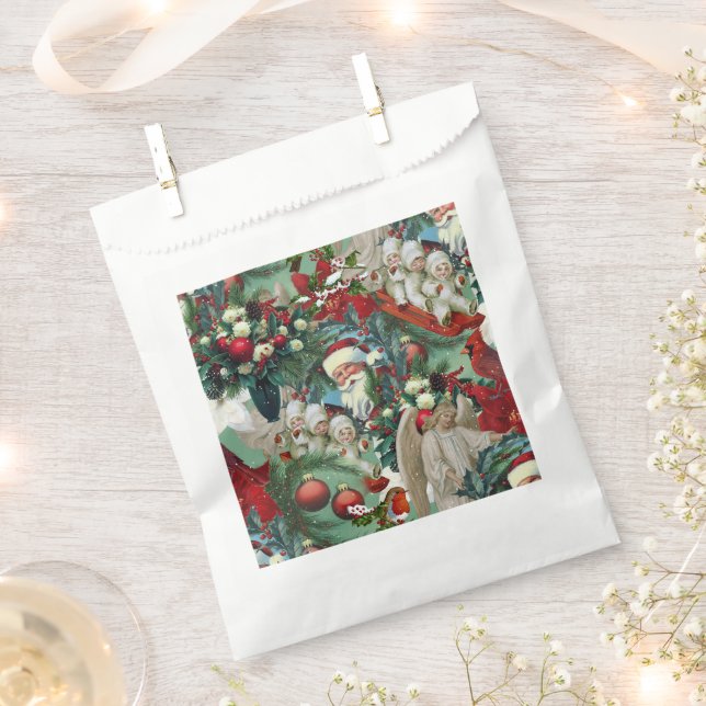 Victorian Christmas Portrait Favour Bag (Clipped)