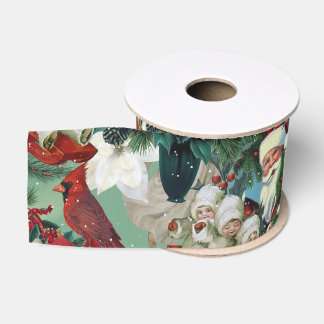 Victorian Christmas Portrait Grosgrain Ribbon