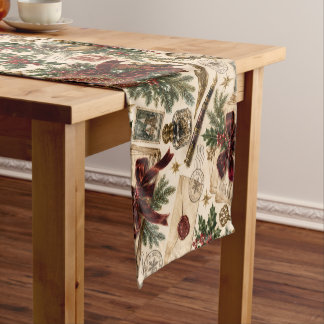 Victorian Christmas Post Office Short Table Runner