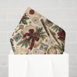 Victorian Christmas Post Office Tissue Paper