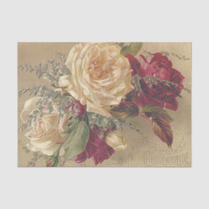 Victorian Christmas Roses Tissue Paper