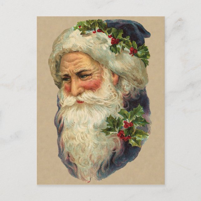 Victorian Christmas Santa Postcard (Front)