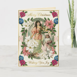 Victorian Christmas Sparkle Holiday Card