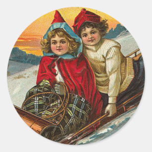 Victorian Christmas sticker