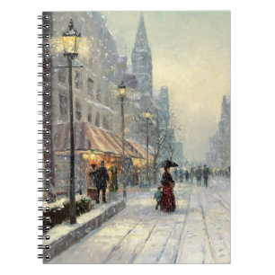 Victorian Christmas Street Scene Notebook