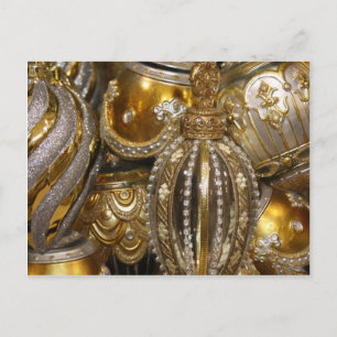 Victorian Christmas Tree Decorations Holiday Postcard