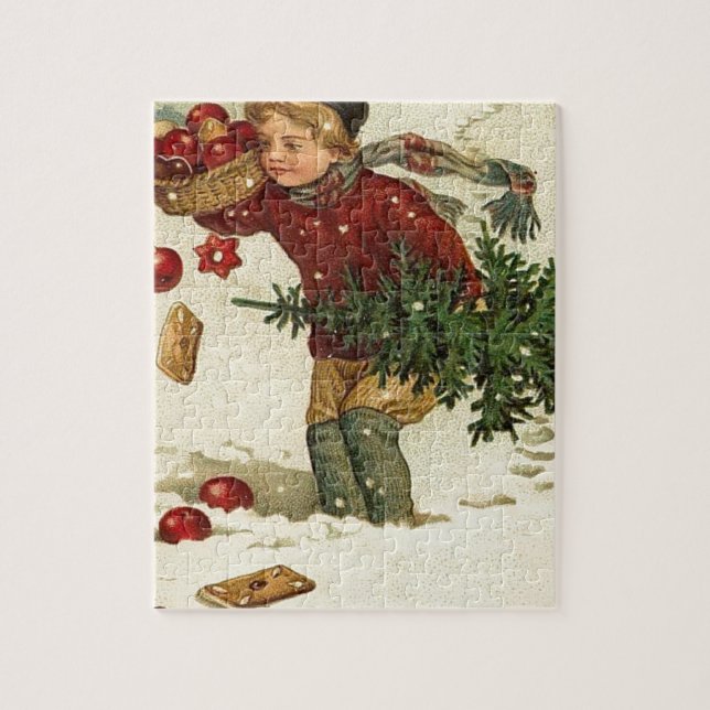 Victorian Christmas Vintage Retro Art Jigsaw Puzzle (Vertical)