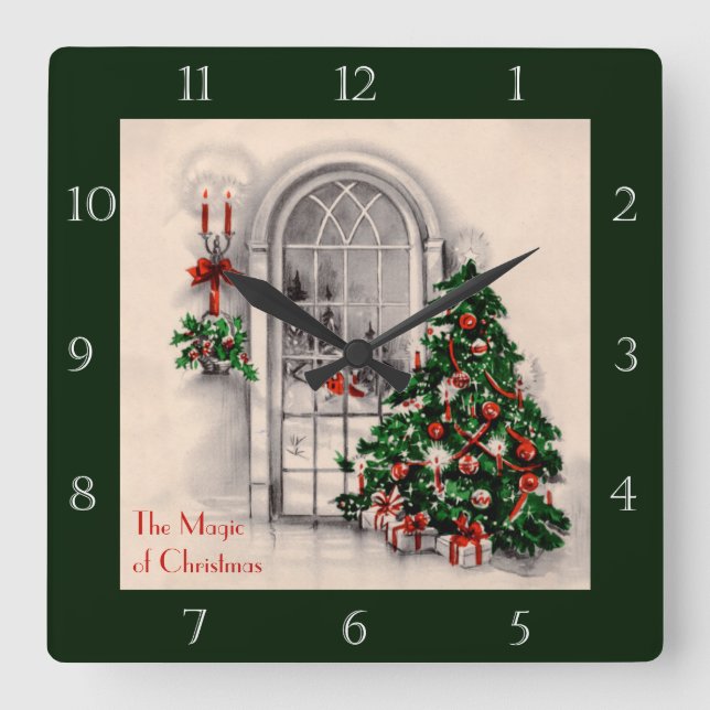 Victorian Christmas Window Clock (Front)