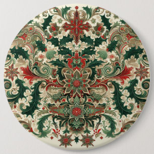 Victorian/Classic/Vintage Christmas 6 Inch Round Button