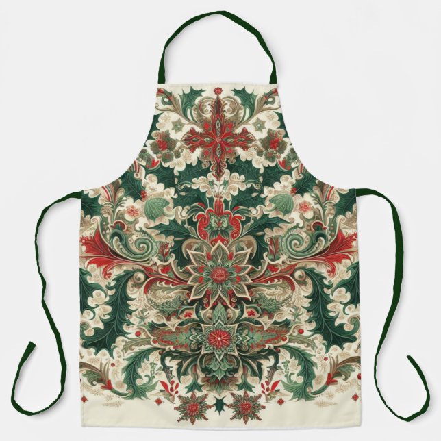 Victorian/Classic/Vintage Christmas Apron (Front)