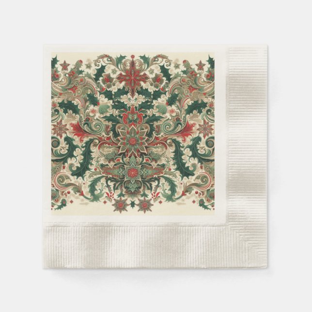 Victorian/Classic/Vintage Christmas Napkin (Front)
