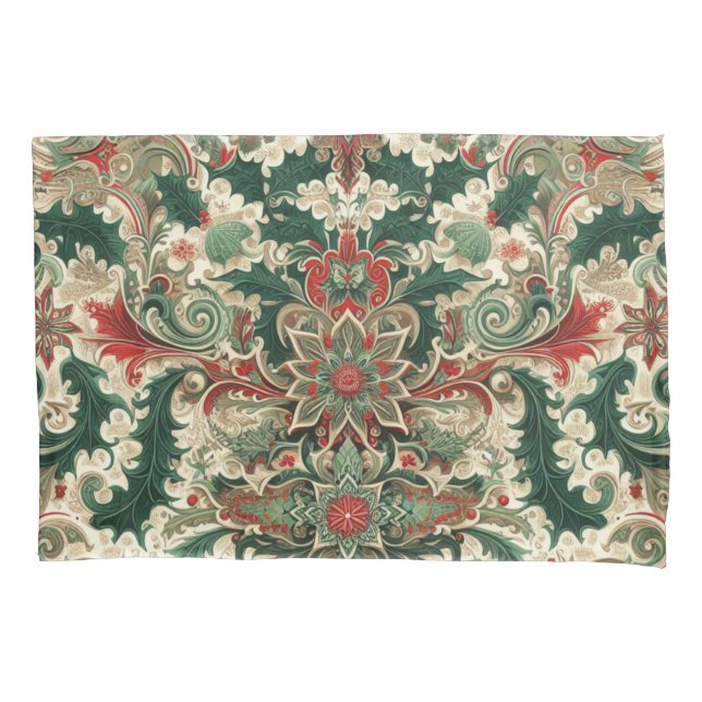 Victorian/Classic/Vintage Christmas Pillowcase (Front)