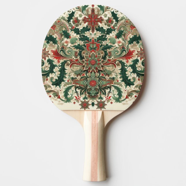 Victorian/Classic/Vintage Christmas Ping Pong Paddle (Front)