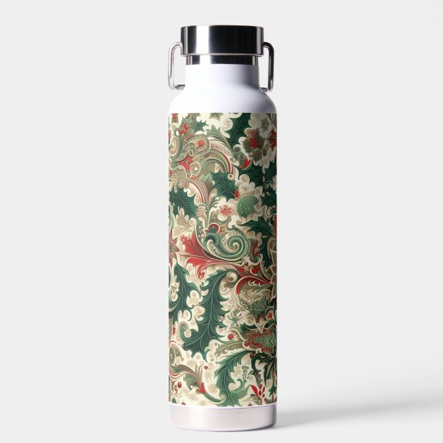Victorian/Classic/Vintage Christmas Water Bottle (Front)