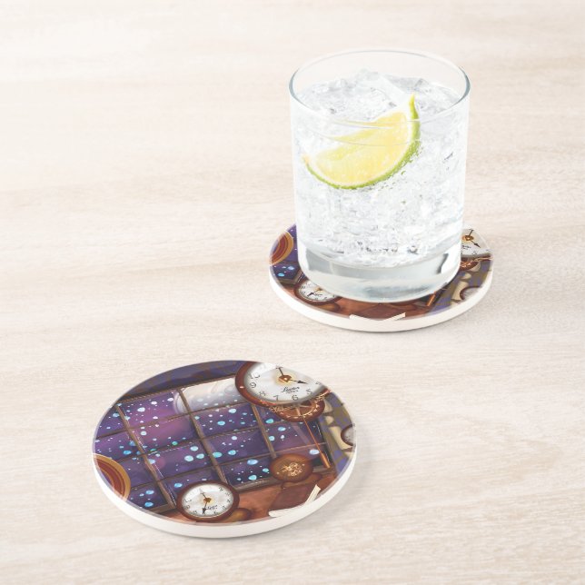 Victorian ClockMaker Workshop Coaster (Side)