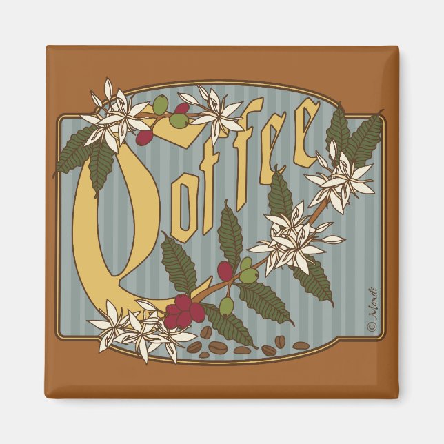 Victorian Coffee Sign Magnet (Front)
