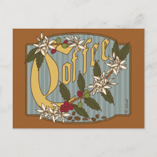 Victorian Coffee Sign Postcard