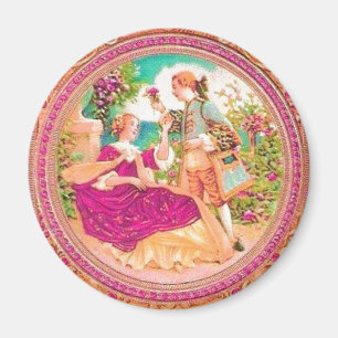 Victorian colonial French floral perfume label Magnet
