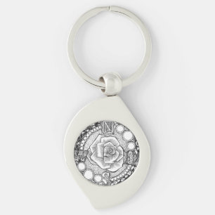 Victorian Compass Rose Keychain