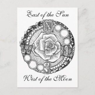 Victorian Compass Rose Postcard