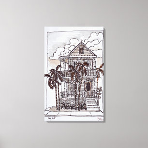 Victorian Conch House Key West, Florida Canvas Print