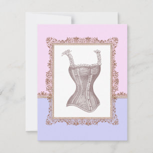 Victorian Corset Lingerie Bridal Shower Invitation