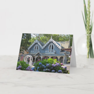 Victorian Cottage in Blue - Martha's Vineyard Card