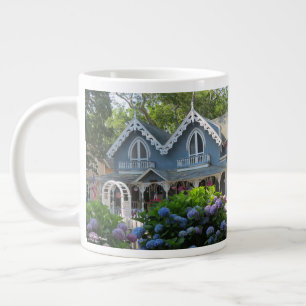 Victorian Cottage in Blue - Martha's Vineyard Large Coffee Mug