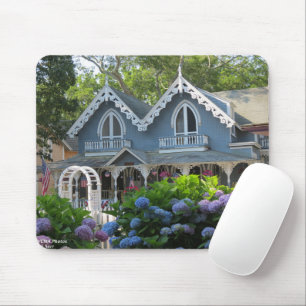 Victorian Cottage in Blue - Martha's Vineyard Mouse Pad