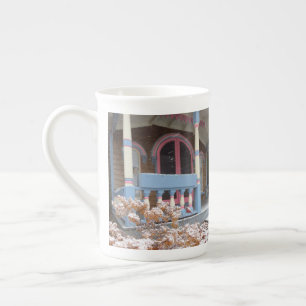 Victorian Cottage in Snow - Martha's Vineyard Bone China Mug