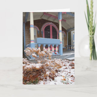 Victorian Cottage in Snow - Martha's Vineyard Card