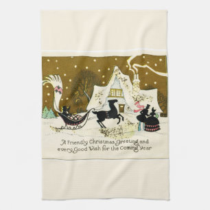 Victorian Country Christmas Kitchen Towel