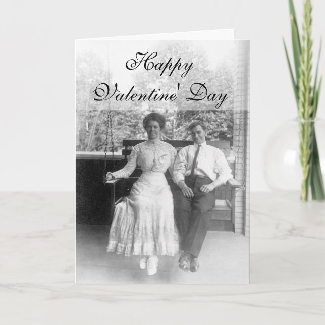 Victorian Couple Holiday Card (Front)
