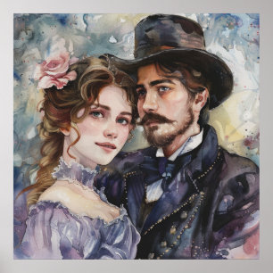 Victorian Couple Poster