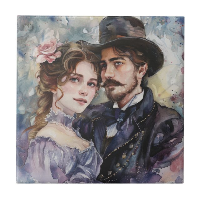 Victorian Couple Tile (Front)