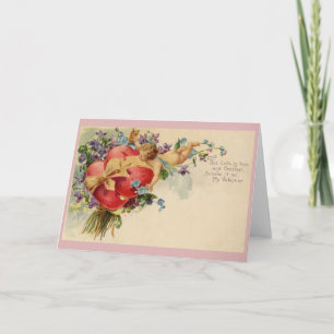 Victorian Cupid True Love Valentine Greeting Card