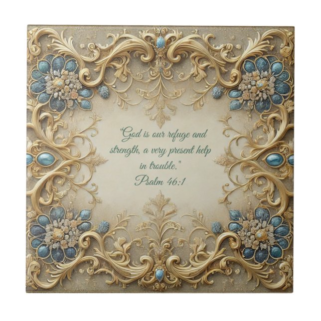 Victorian Customizable Bible Verses  Tile (Front)