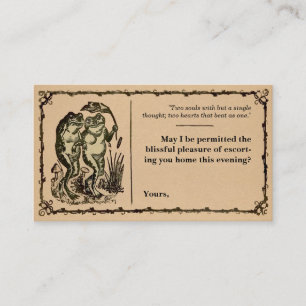 Victorian Customizable Frog Acquaintance Card