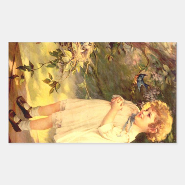 Victorian cutie with birds sticker (Front)