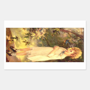 Victorian cutie with birds sticker