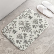 Victorian Damask Floral White Vintage