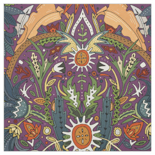 Victorian damask purple fabric