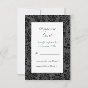 Victorian Damask RSVP (turquoise)
